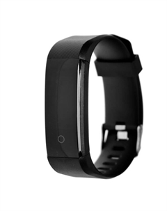 Фитнес-браслет MB Mobility mft-115, цветной дисплей, пульсометр, оповещения, шагомер, черный Red line