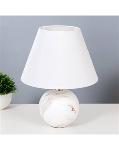 Настольная лампа «Аделла» Е14 40 Вт бело-золотой 19.5×19.5×27.5 см Risalux