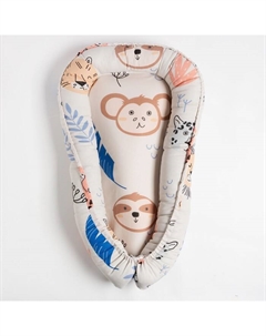 Матрасик-топпер "" African friends, 60х90 см, 100% хлопок Крошка я