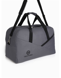 Сумка дорожная на молнии, большой размер, цвет серый Textura