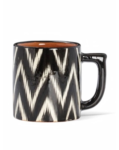 Кружка узбекская Риштанская Керамика «Атлас», 330 мл, чёрная Шафран