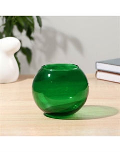 Ваза FLORA WORKSHOP, h=10.5 см, d=7.5 см, стекло, зелёная Pasabahce