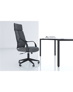 Кресло офисное 525, с подлокотниками, на колёсиках, ткань, цвет серый Chairman