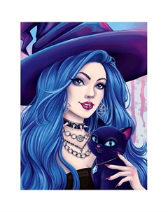 Картина по номерам на холсте с подрамником «Ведьма с котом», 30 х 40 см Школа талантов