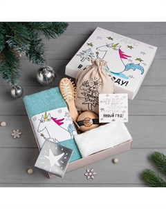 Набор подарочный «Чудес в Новом году» полотенце и аксессуары (4 предмета) Этель