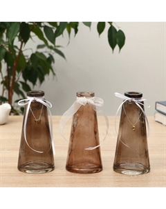 Ваза «Волшебные мгновения», дымка, 210 мл, d=3.5 см, 7.5(дно)×15 см, стекло, МИКС Evis