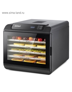 Сушилка для овощей и фруктов Kitfort KT-1905, 500 Вт, 6 ярусов, чёрная