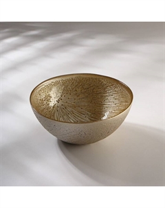 Салатник «Фейерверк», 650 мл, d=15 см, стекло, золотистый Akcam