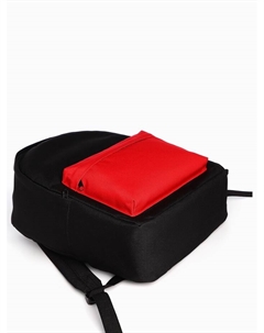 Спортивный рюкзак, с карманом, чёрный/красный Textura