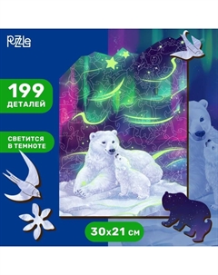 Пазл «Северное сияние» фигурные светящиеся детали Puzzle