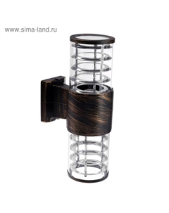 Светильник настенный 2хE27х60 Вт "Модерн", пластик, вверх и вниз, бронза Luazon lighting