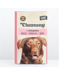 Сухой корм для собак крупных пород, говядина, 12 кг Chammy