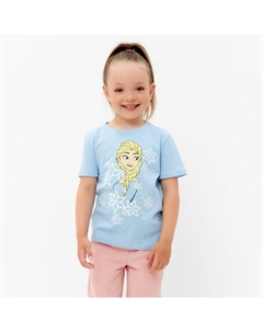 Футболка детская Disney "Frozen", рост 98-104 (30), голубой Kaftan