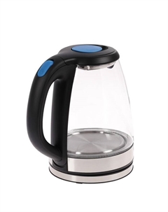 Чайник электрический Luazon LSK-1802, 1.8 л, стеклянный, с подсветкой, 1500 Вт, чёрно-синий Luazon home