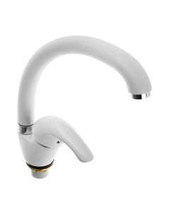 Смеситель для кухни Accoona A84043G, однорычажный, силумин, белый