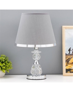 Настольная лампа «Латея» Е27 40 Вт серо-хромовый 25×24×41 см Risalux