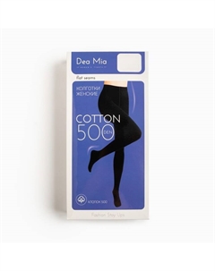 Колготки женские DEA MIA COTTON 500 ден, цвет чёрный, размер 5 Бчк