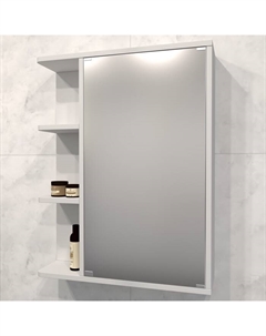 Зеркало - шкаф для ванной комнаты «Стандарт 55», левый, 700×550×120 мм, цвет белый Logro