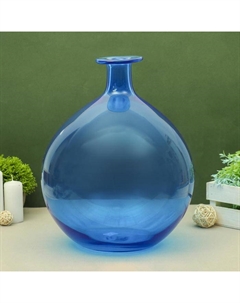 Ваза «Лазурь» бутылка декор, 33×30 см, стекло Evis