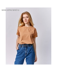 Футболка женская OVERSIZE FIT: цвет рыжий, р-р 46 Minaku