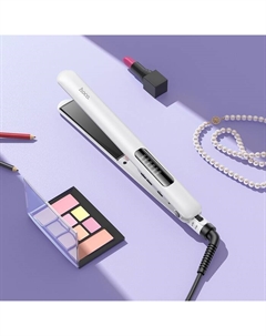 Выпрямитель для волос Hoco HP40, керамическое покрытие с турмалином, белый