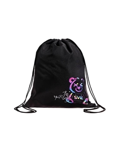 Мешок для обуви на шнурке, с принтом, надписью, размер 43×0.5×36 см, чёрный Stavia