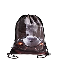 Мешок для обуви на шнурке, с принтом, размер 43×0.5×36 см, чёрный/серый/оранжевый Stavia