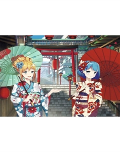 Картина по номерам «Аниме. Девушки в кимоно», 40×50 см, 24 цвета Рыжий кот