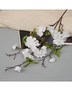 Цветы искусственные «Пеларгония карнавал», 66×7 см, белые Poetry in flowers