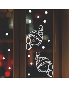 Декоративная наклейка для окон «Гномы», 50×38 см Houseinterio