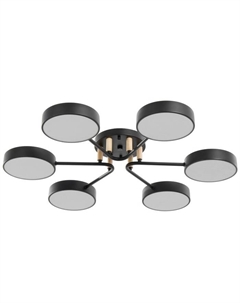 Люстра «Алмо» 6х LED 144 Вт 3000-6000К черный 78×78×11 см Bayerlux