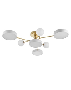 Люстра «Алмони» 4х LED 138 Вт 3000-6000К 3хG4 бело-золотой 76×76×17 см Bayerlux