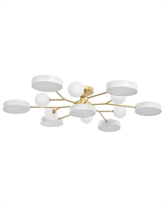 Люстра «Алмони» 7х LED 252 Вт 3000-6000К 6хG4 бело-золотой 107×107×17 см Bayerlux