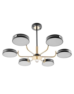 Люстра «Нестер» 6хLED 156 Вт 3000-6000К черно-золотой 87×87×35 см Bayerlux