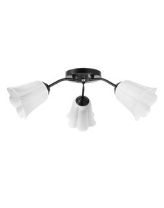 Люстра на потолок «Онлайн», 3×15 Вт, Е27, черный/белый Bayerlux
