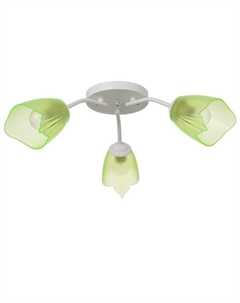 Люстра Оникс 3х15Вт E27 белый-зеленый 50х50х15см Bayerlux