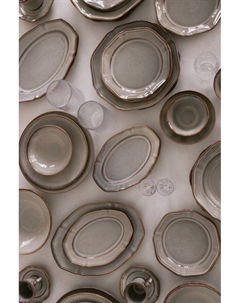 Блюдо сервировочное Vintage 23.5×16×2.3 см, фарфор, серое Magistro