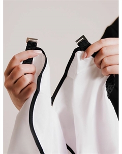 Пеньюар парикмахерский, с окном, белый Qf