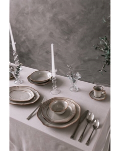 Тарелка глубокая Vintage, 420 мл, d=23 см, фарфор, серая Magistro