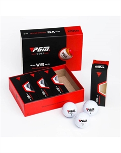 Мячи для гольфа VS, трехкомпонентные, d=4.3 см, набор 12 шт. Pgm