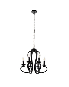 Люстра «Касл» 6хЕ14 черный 50×50×50-120 см Bayerlux