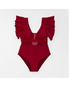 Купальник женский слитный цвет бордо, размер 52 Minaku