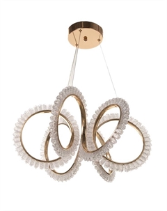 Люстра потолочный Stefanie, 70 Вт, LEd, 4000-6000К, золото, 48×48×25 см Bayerlux