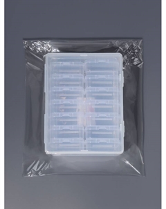 Органайзер для хранения мелочей, 14 баночек, 15.7×11.7×7.2 см, прозрачный Qf