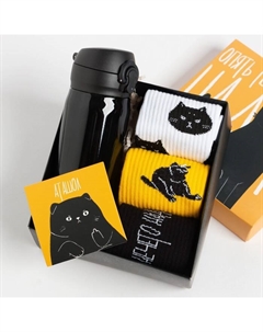 Подарочный набор «Нечего надеть», термос, носки женские 3 пары, размер 36-39 (23-25 см) Kaftan