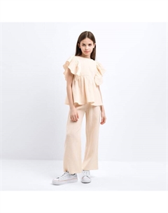 Комплект (блузка и брюки) для девочки, бежевый, рост 158 см Minaku