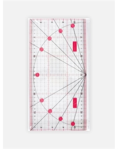 Линейка для квилтинга и пэчворка, с транспортиром, 30×15 см, розовая Арт узор