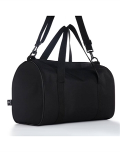 Сумка дорожная на молнии, с подкладкой, длинный ремень, маленький размер, чёрная Textura