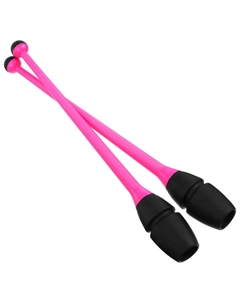 Булавы для художественной гимнастики вставляющиеся, 36 см, цвет розовый/чёрный Indigo