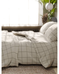 Постельное бельё евро «. Клетка», бязь Этель